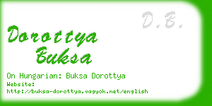 dorottya buksa business card